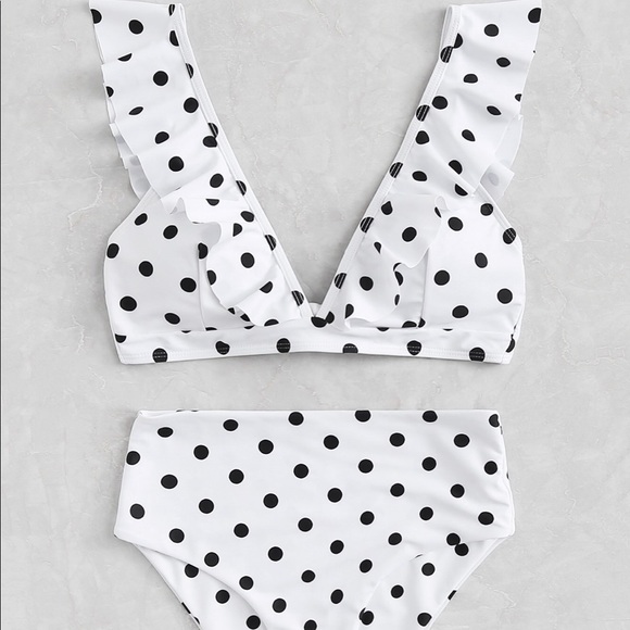 Other - Brand New Polka Dot Ruffle Bikini set